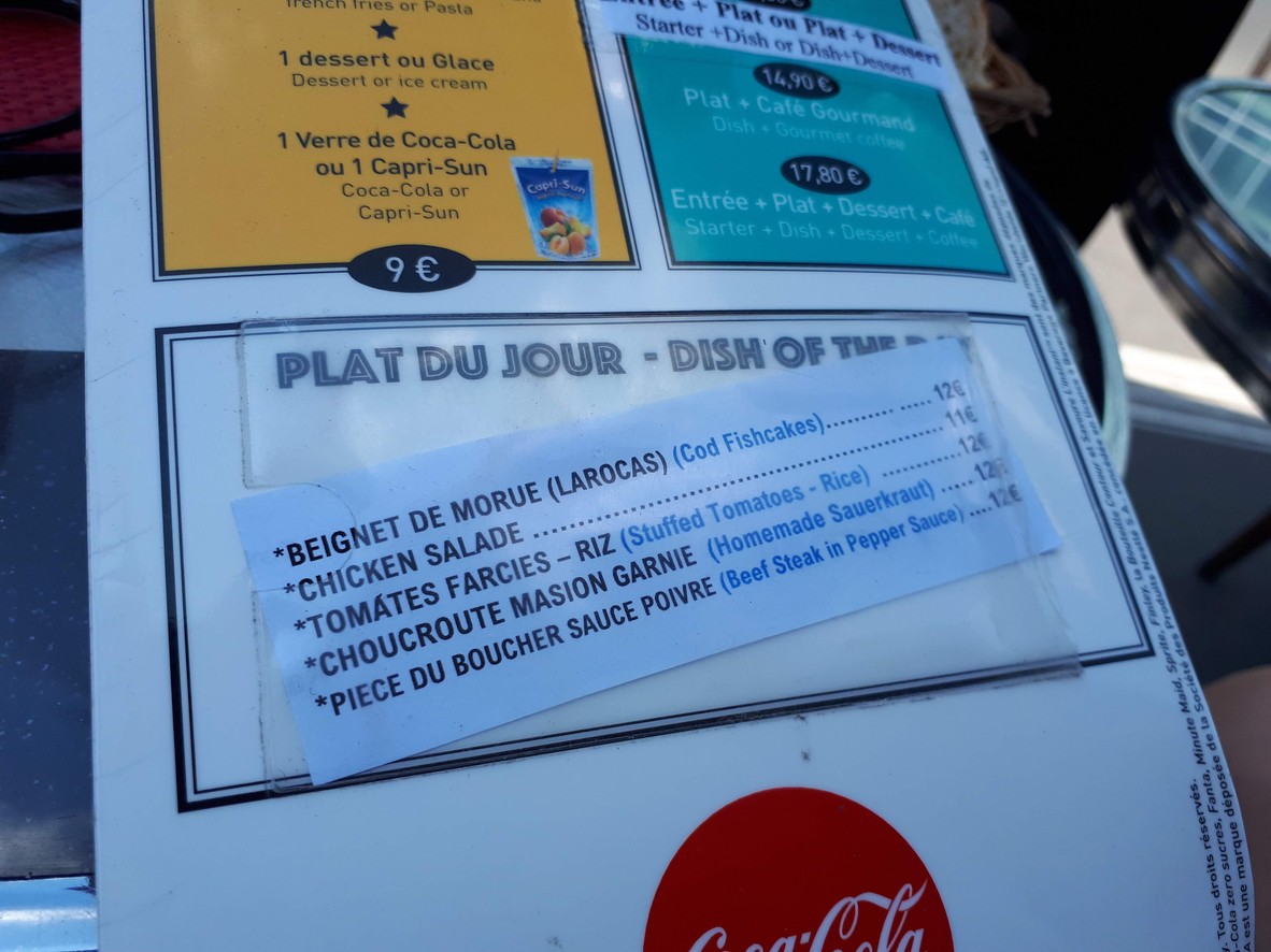 Au Maréchal Brune menu 1