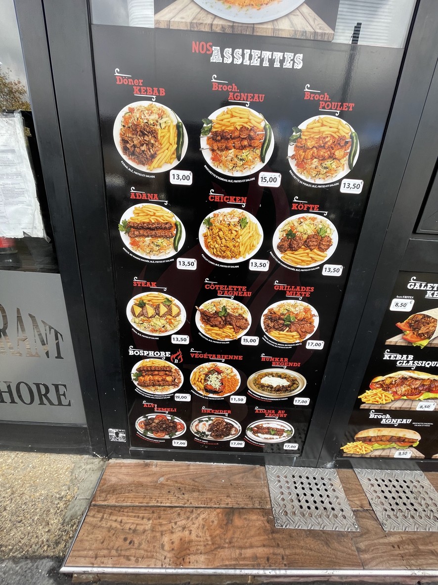 Restaurant Bosphore menu 2
