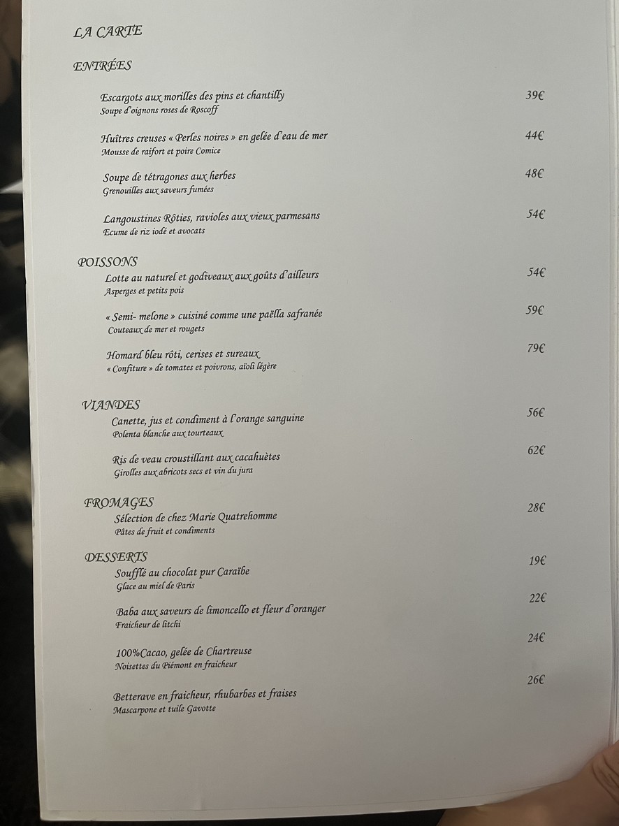 Auguste menu 1