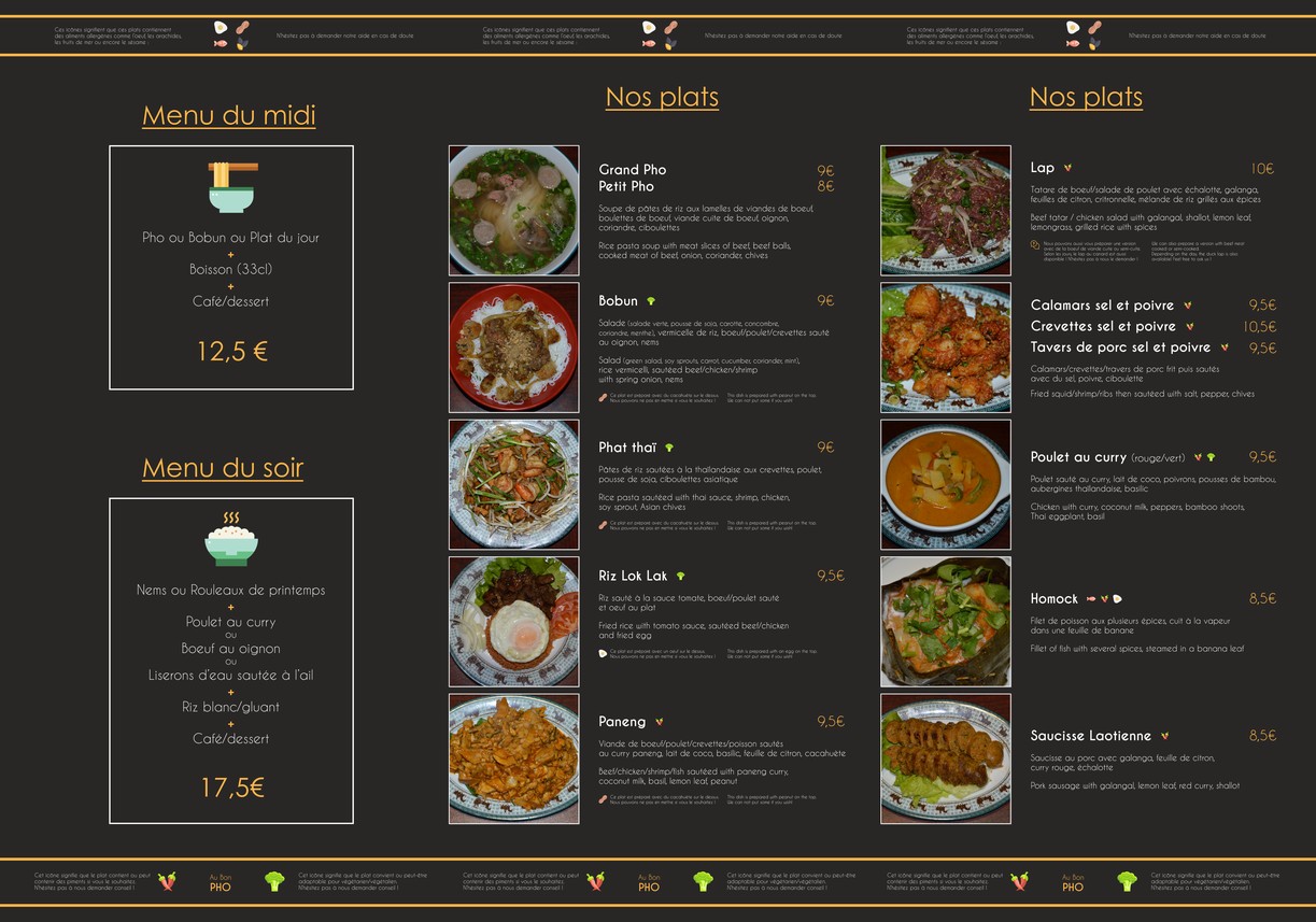 Au Bon Pho menu 2