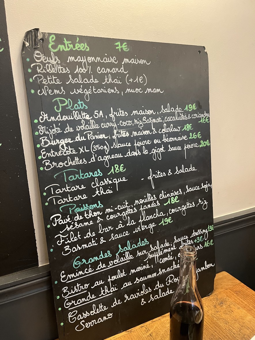 La Cesta menu 1