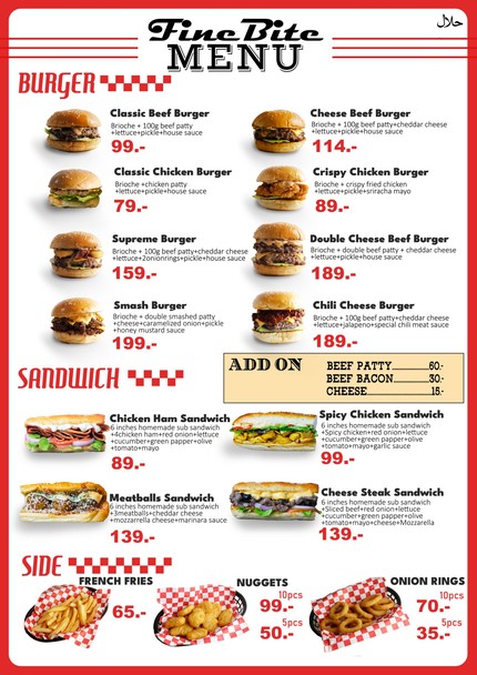 FINE BITE  halal burger & sandwich