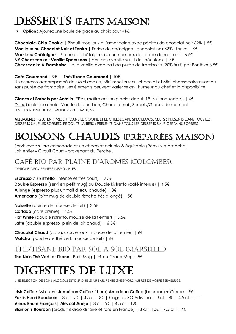 Local Bear menu 3