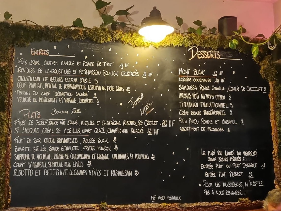 Bistr'Ok menu 1