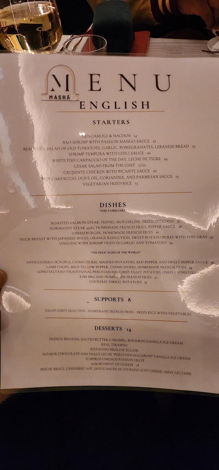 Masha menu 1