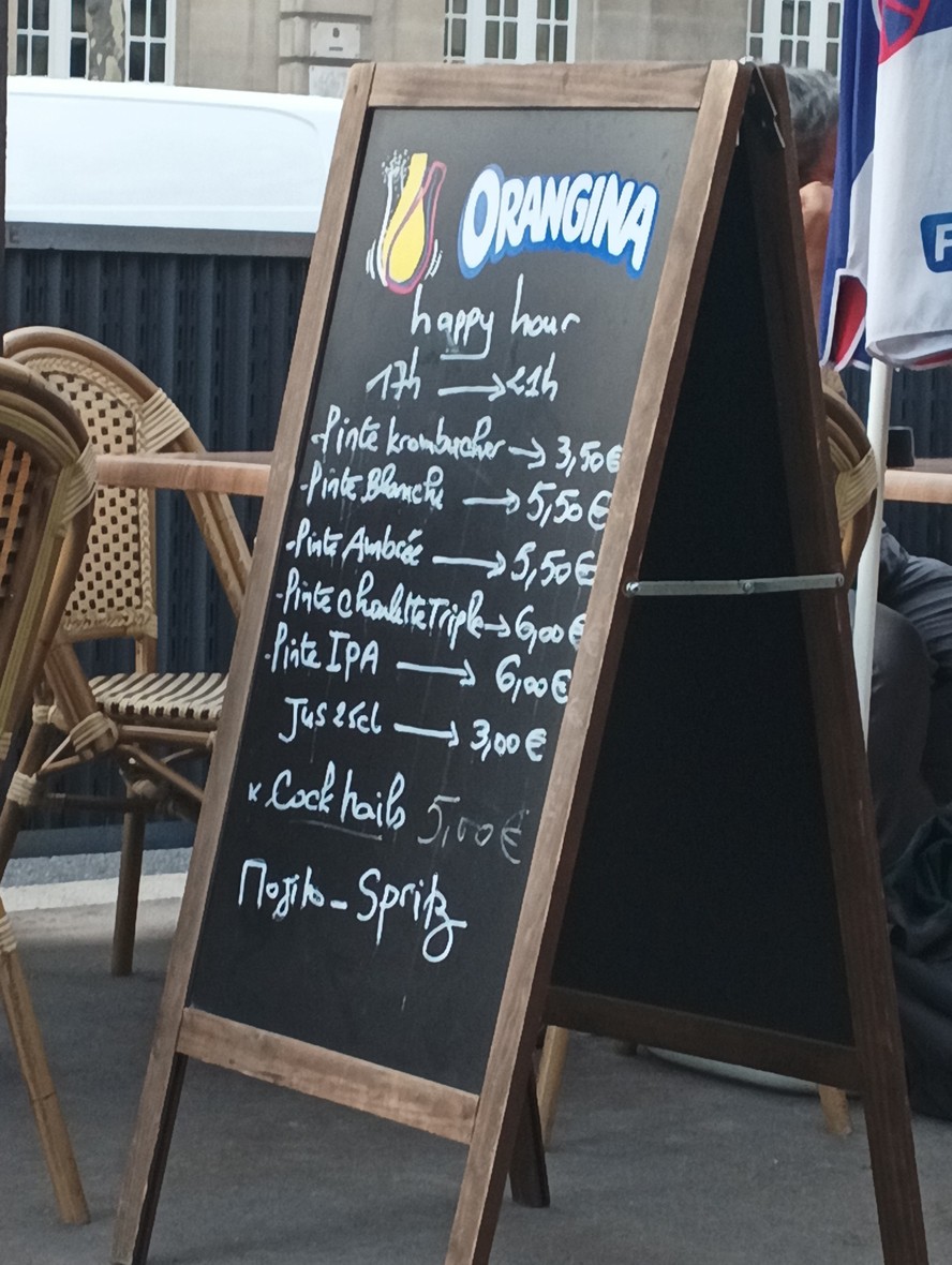 Le Bac Saint Michel menu 1