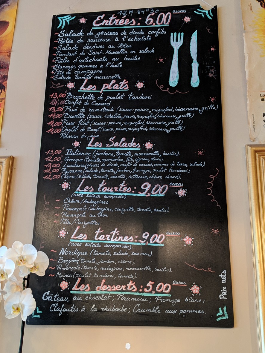 Café noisette menu 2