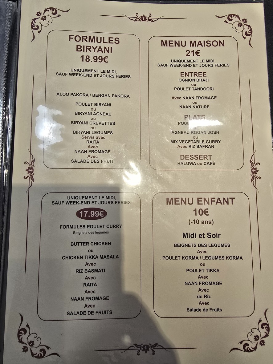 Restaurant Everest menu 3