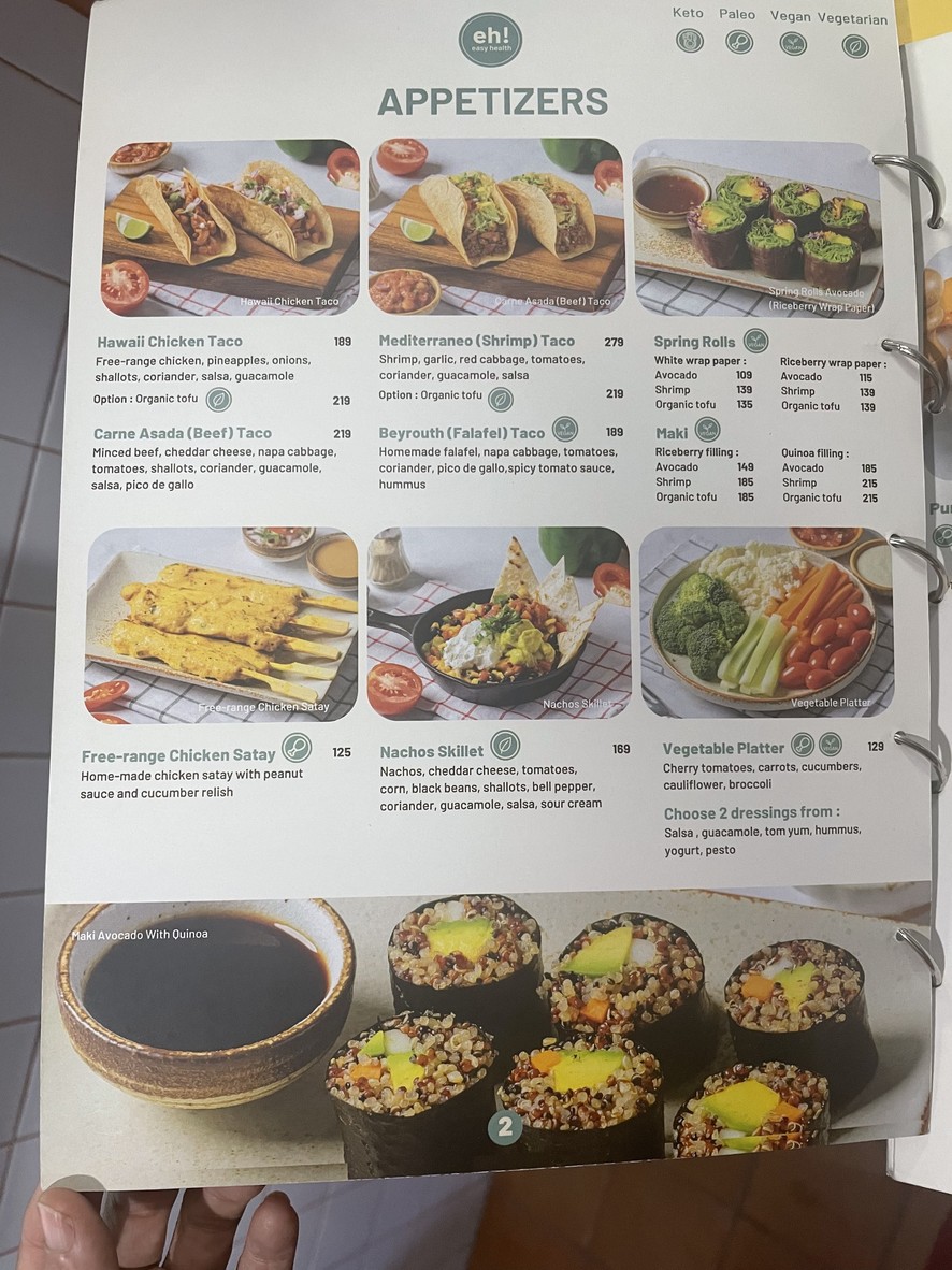 Easy Health Asoke menu 1