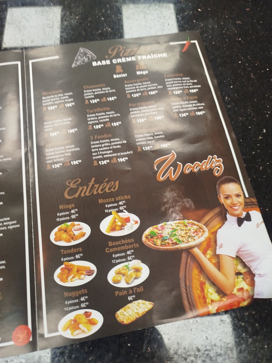 Woodiz Rosny-sous-Bois menu 2