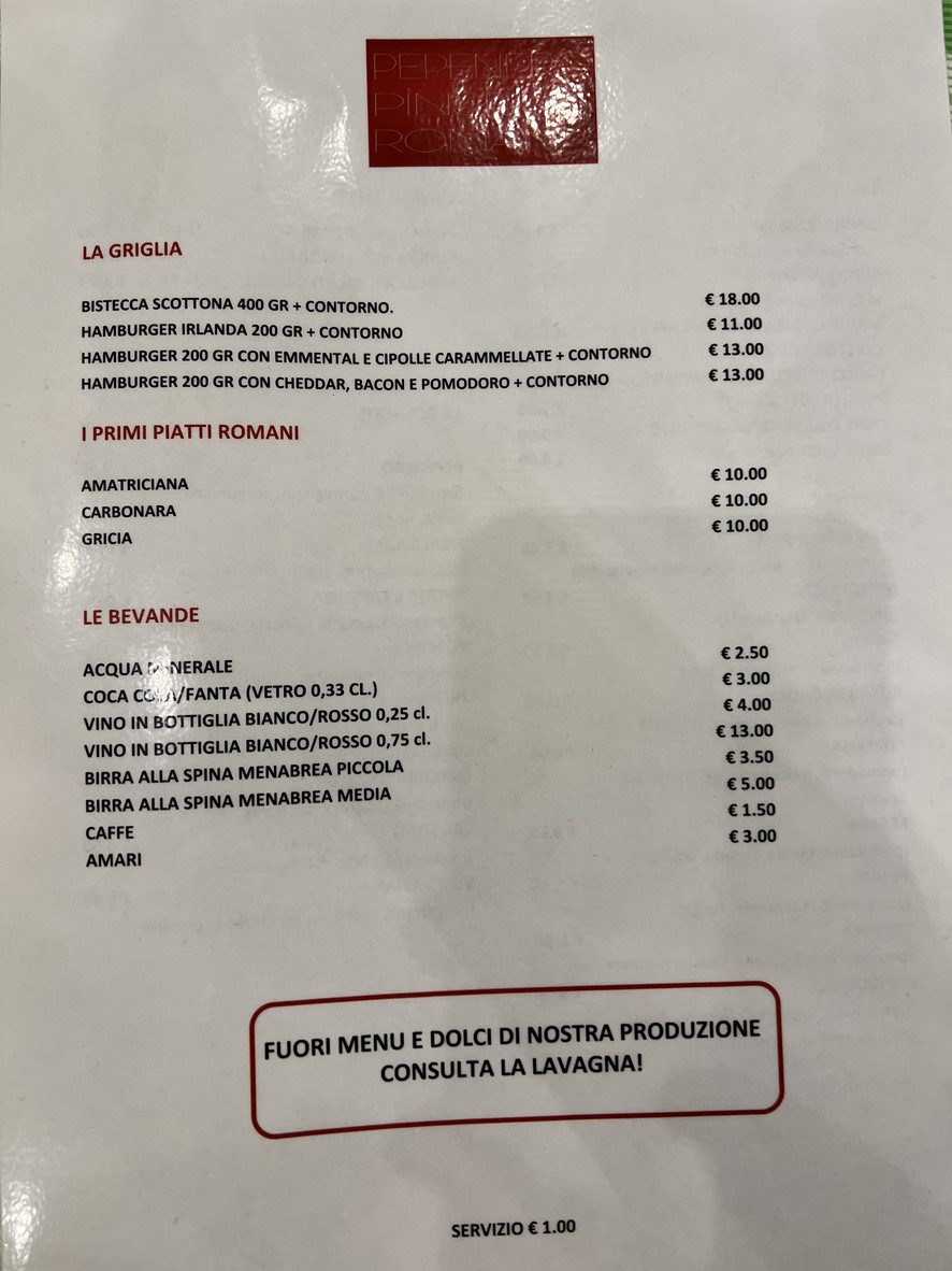 Pepenero Pinseria & Cucina menu 2