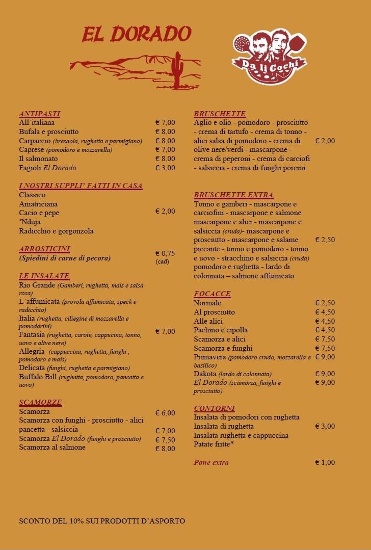 Pizzeria - Eldorado menu 1