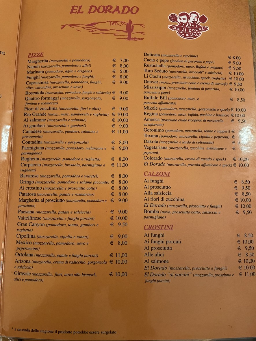 Pizzeria - Eldorado menu 2