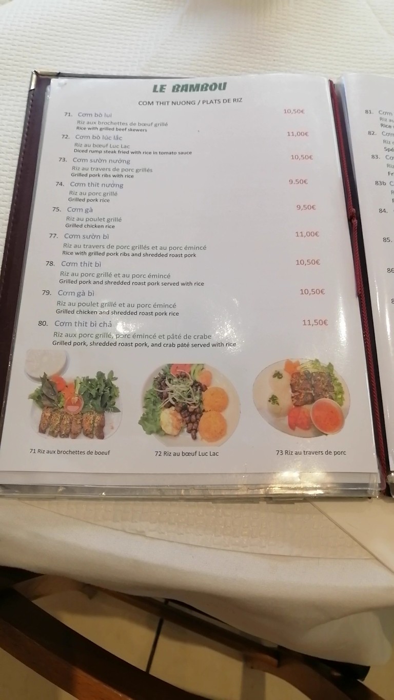 Bamboo Restaurant menu 5