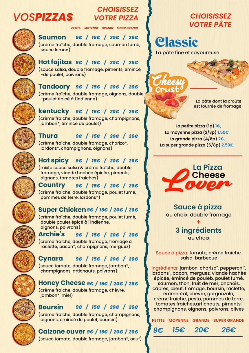World pizza menu 4
