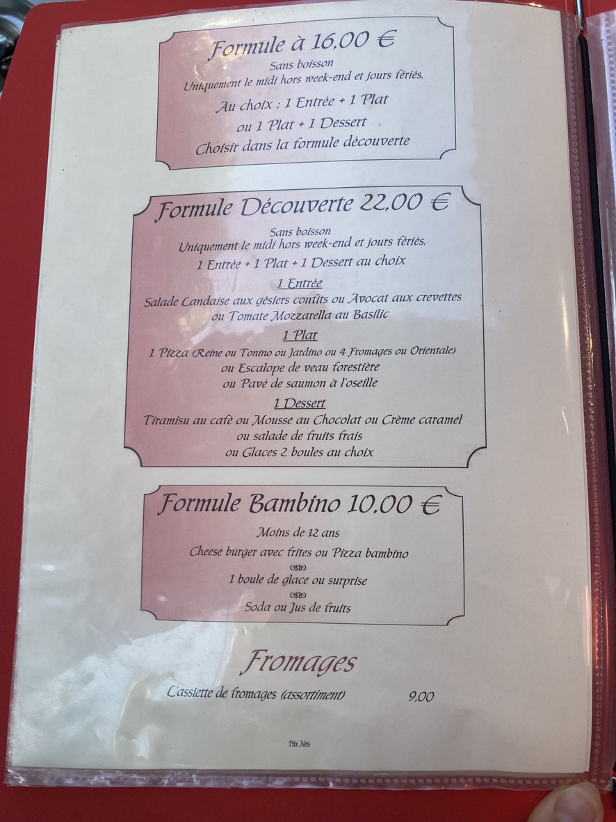 Restaurant Filippo menu 2