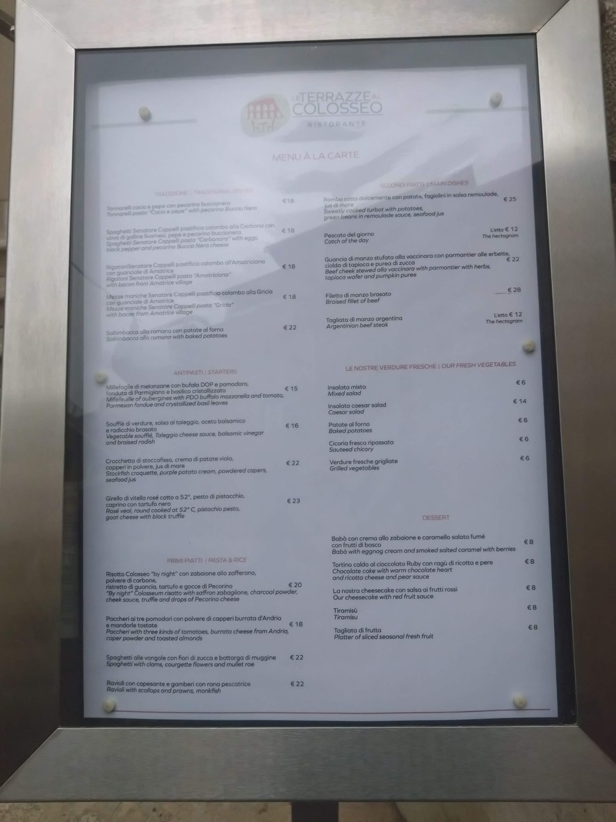 Le Terrazze al Colosseo menu 2