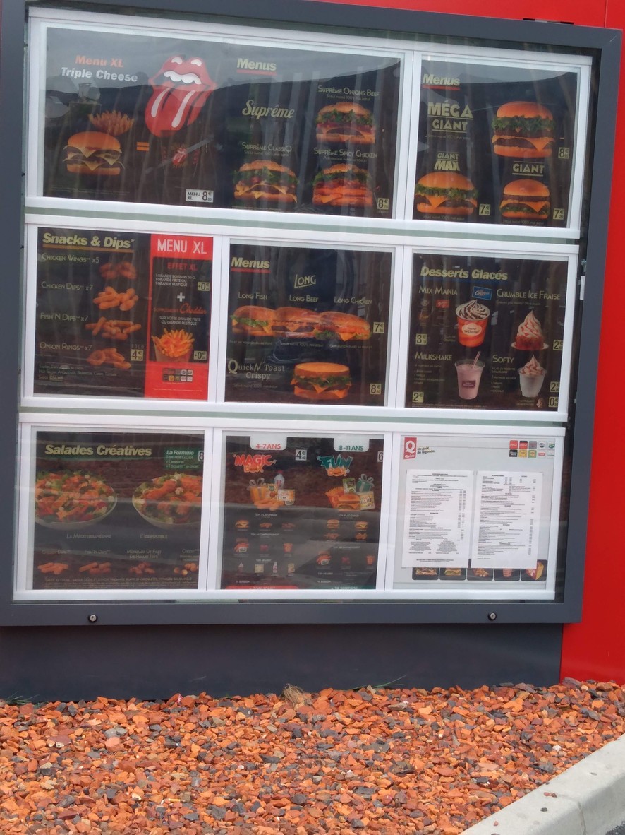 Quick de Rosny Drive menu 1