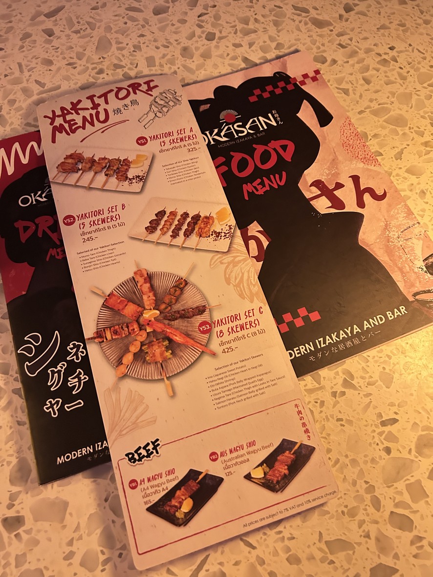 OKASAN | Modern Izakaya & Bar menu 1