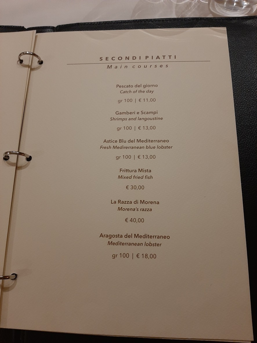 Assunta Madre menu 5