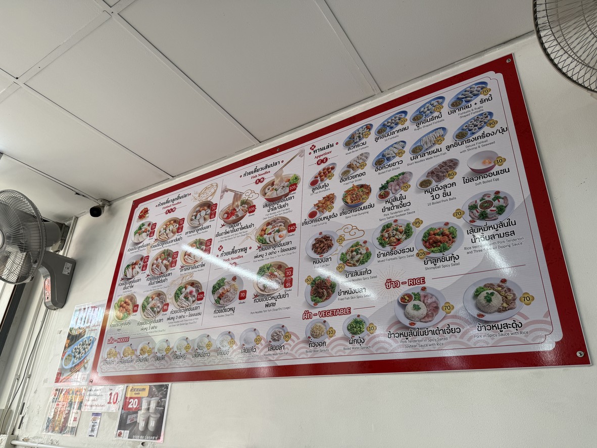 lù chēn bplaa ban tát tɔɔng têe nèung jɔɔ sɔ̌ɔ rɔ́ɔy sǎa kǎa naang lín jêe menu 1