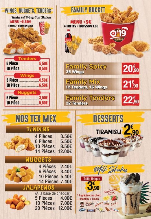 Restaurant O'19 menu 5