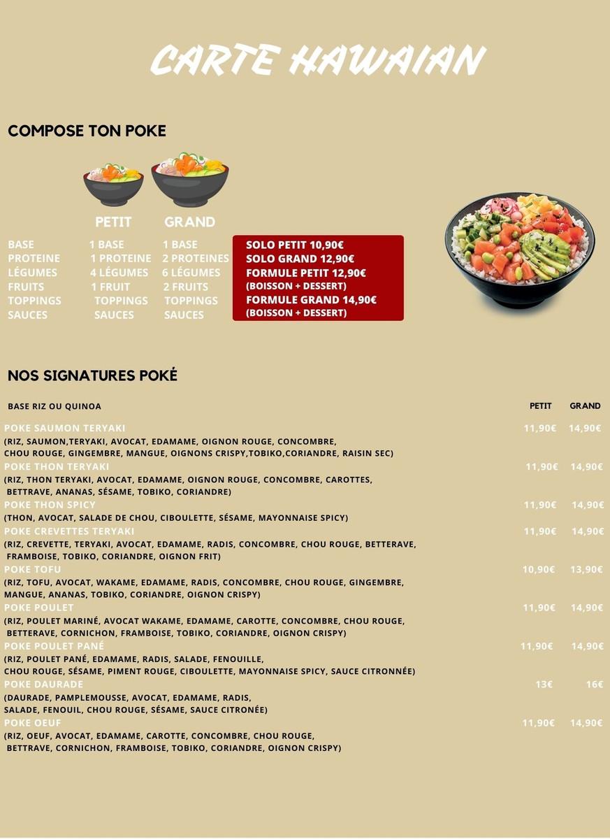 POKE SUSHI menu 2