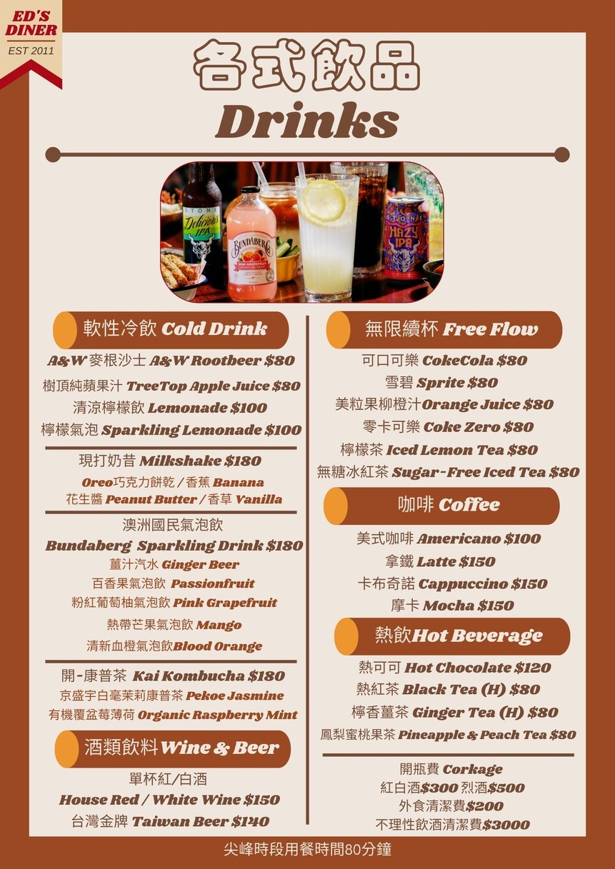ED's Diner美式BBQ燒烤餐館 Est. 2011 menu 3