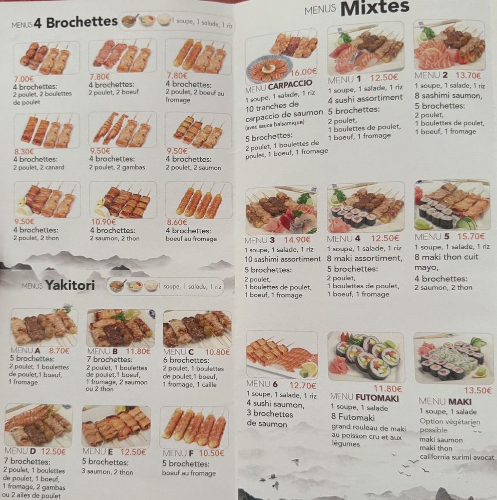 Oishii menu 2