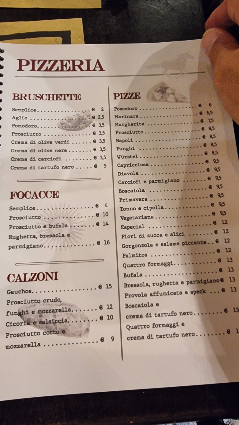 Gauchos Ristoranti - Battistini menu 1