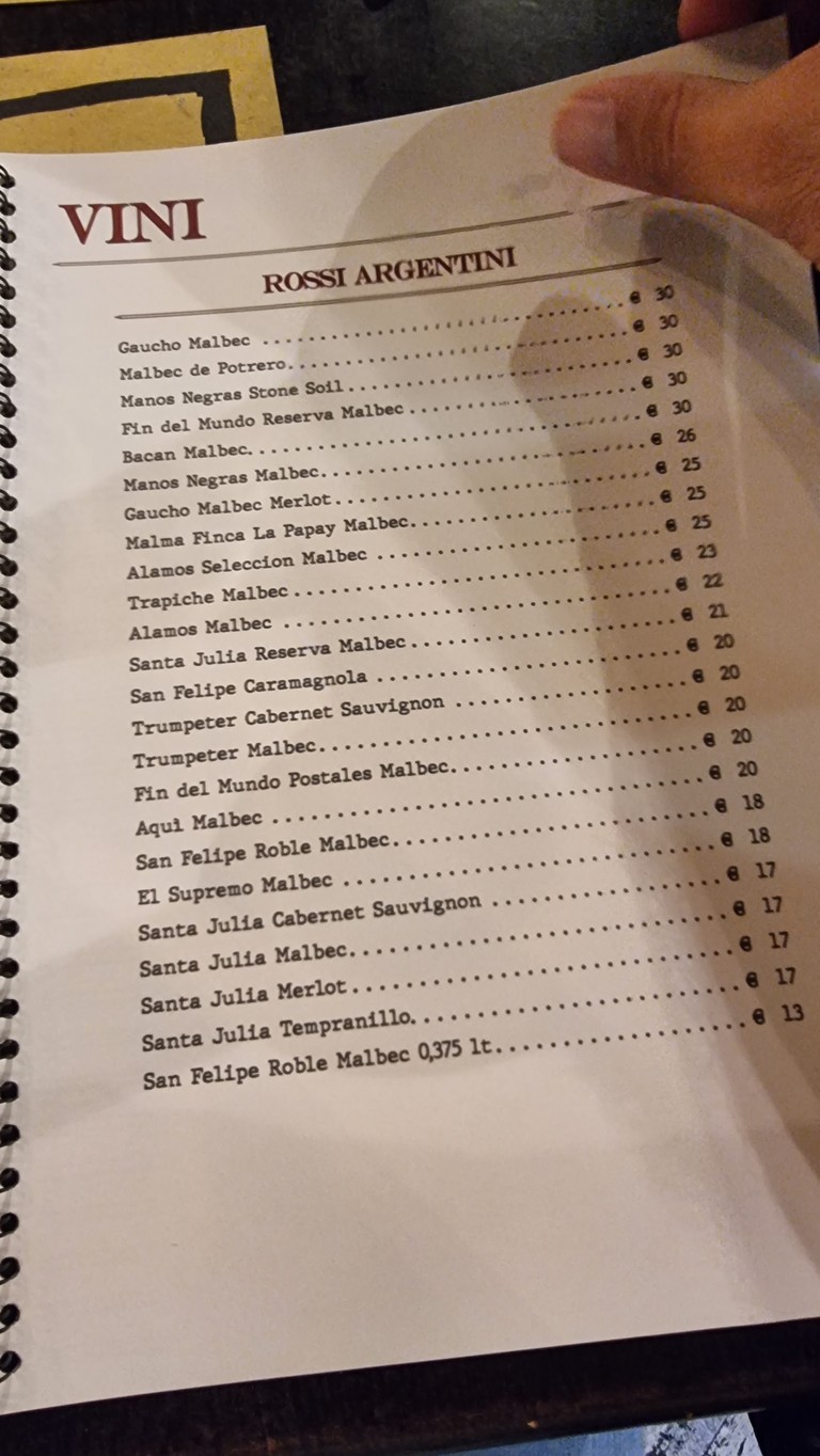 Gauchos Ristoranti - Battistini menu 8