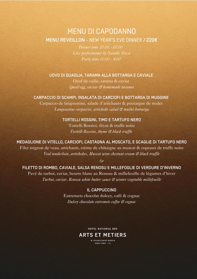 Ristorante National menu 1