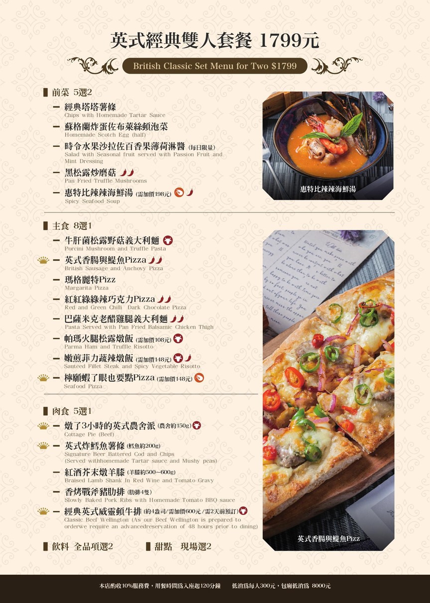 Yīngguó nǎinai Britshake Yīngshì cān jiǔ wǔchá menu 1