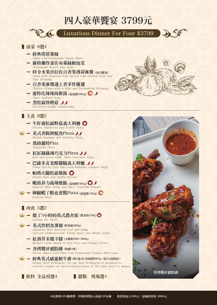 Yīngguó nǎinai Britshake Yīngshì cān jiǔ wǔchá menu 2