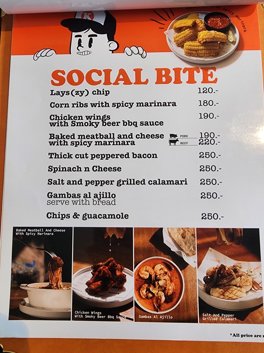 Kenny's BKK - Sukhumvit 31 menu 1