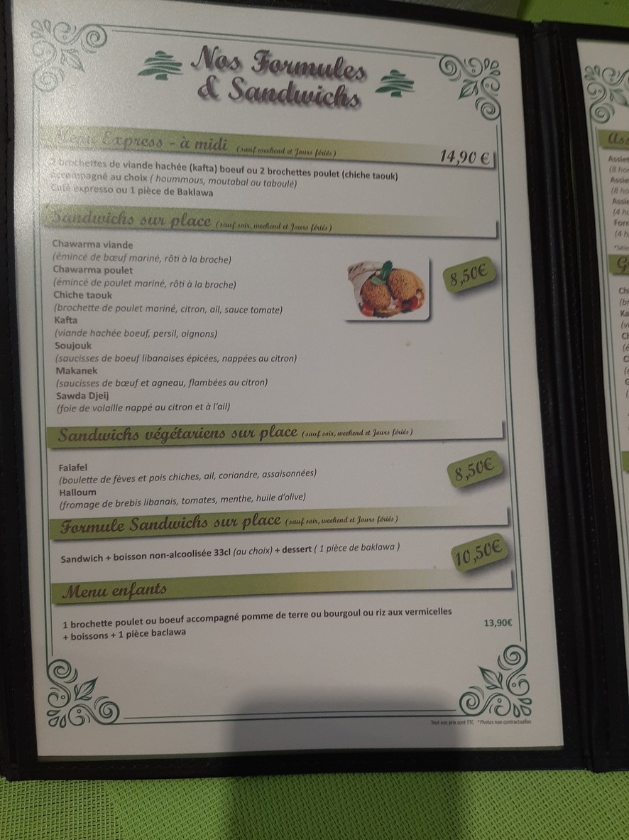 Restaurant Norhane menu 2