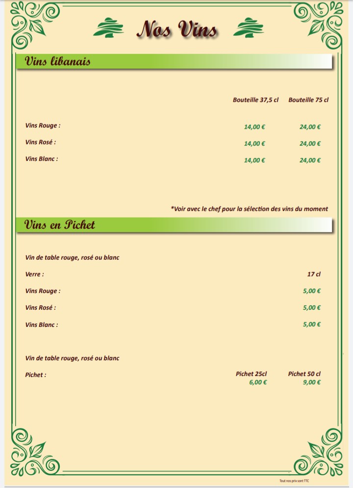 Restaurant Norhane menu 4