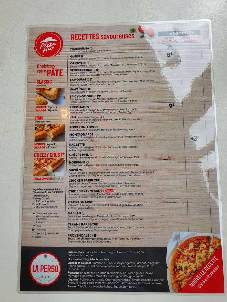 Pizza Hut menu 2
