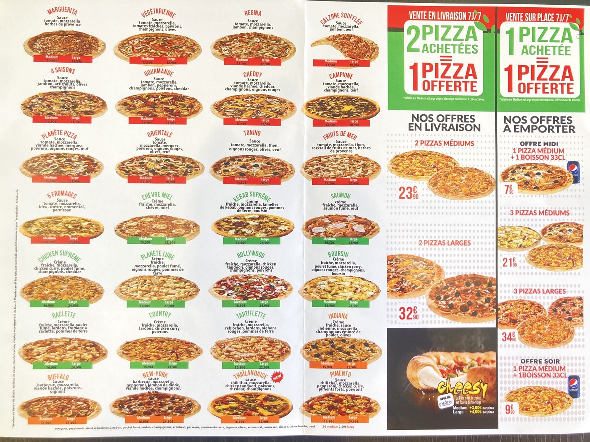 بلانيت بيتزا ستانز (أشحادة) menu 2