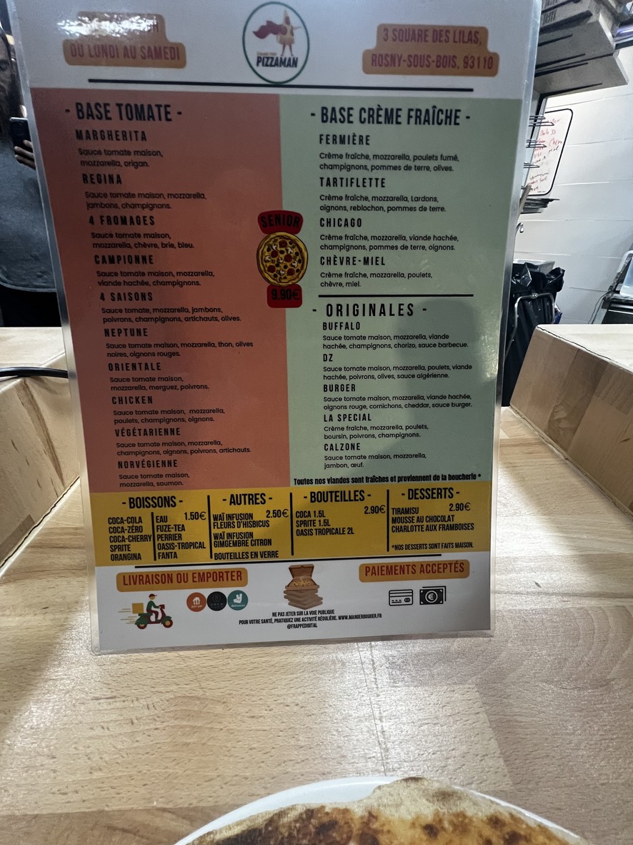 pizzaman menu 3