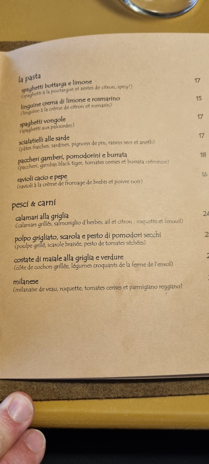 Les Cailloux menu 2