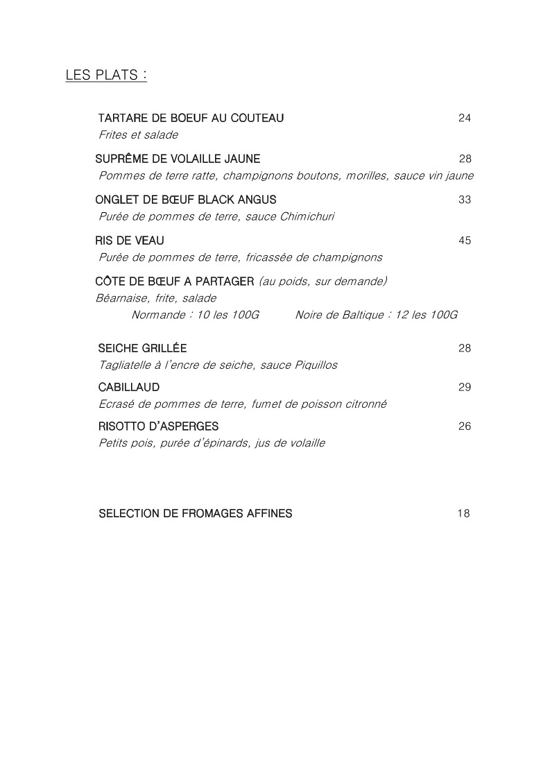 Petrus menu 3