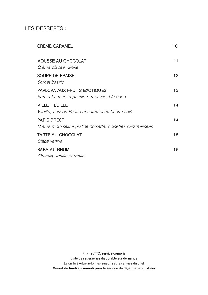 Petrus menu 4