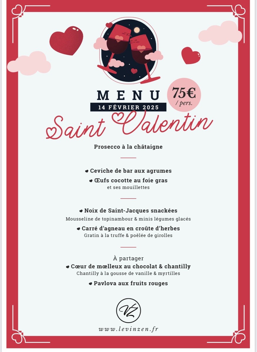 LE VINZEN menu 1