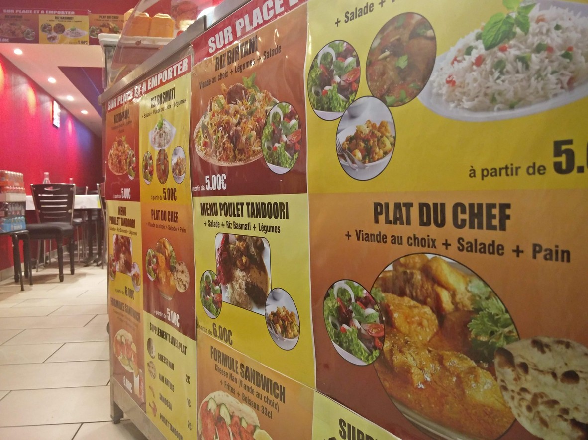 Restaurant Indien menu 1