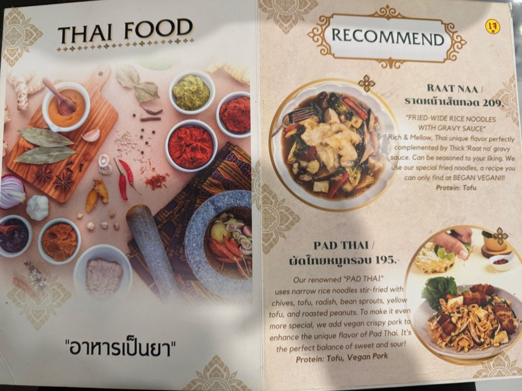 BEGAN VEGAN menu 3