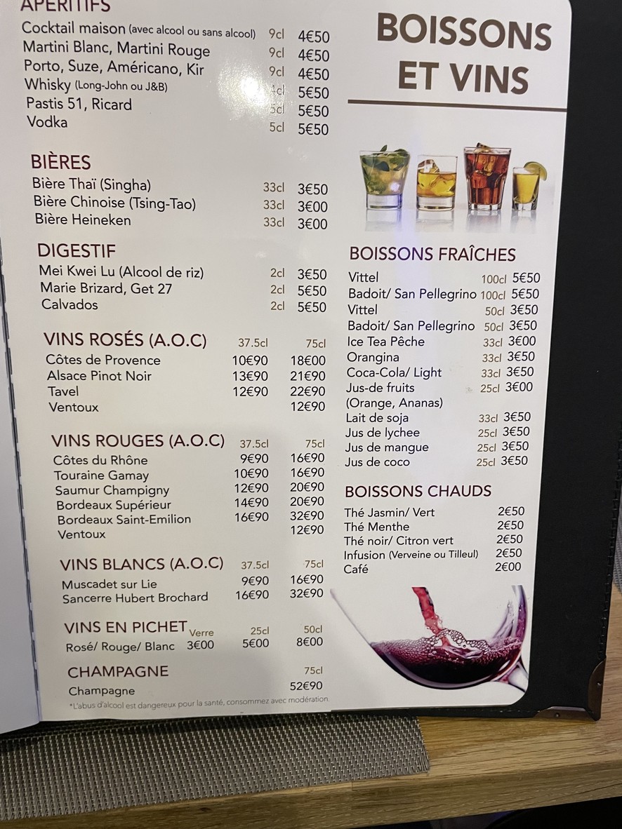 Bangkok menu 4