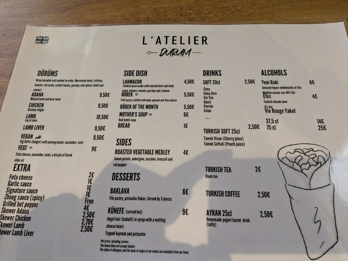 Le Grenier à Pain Abbesses Bodian menu 1