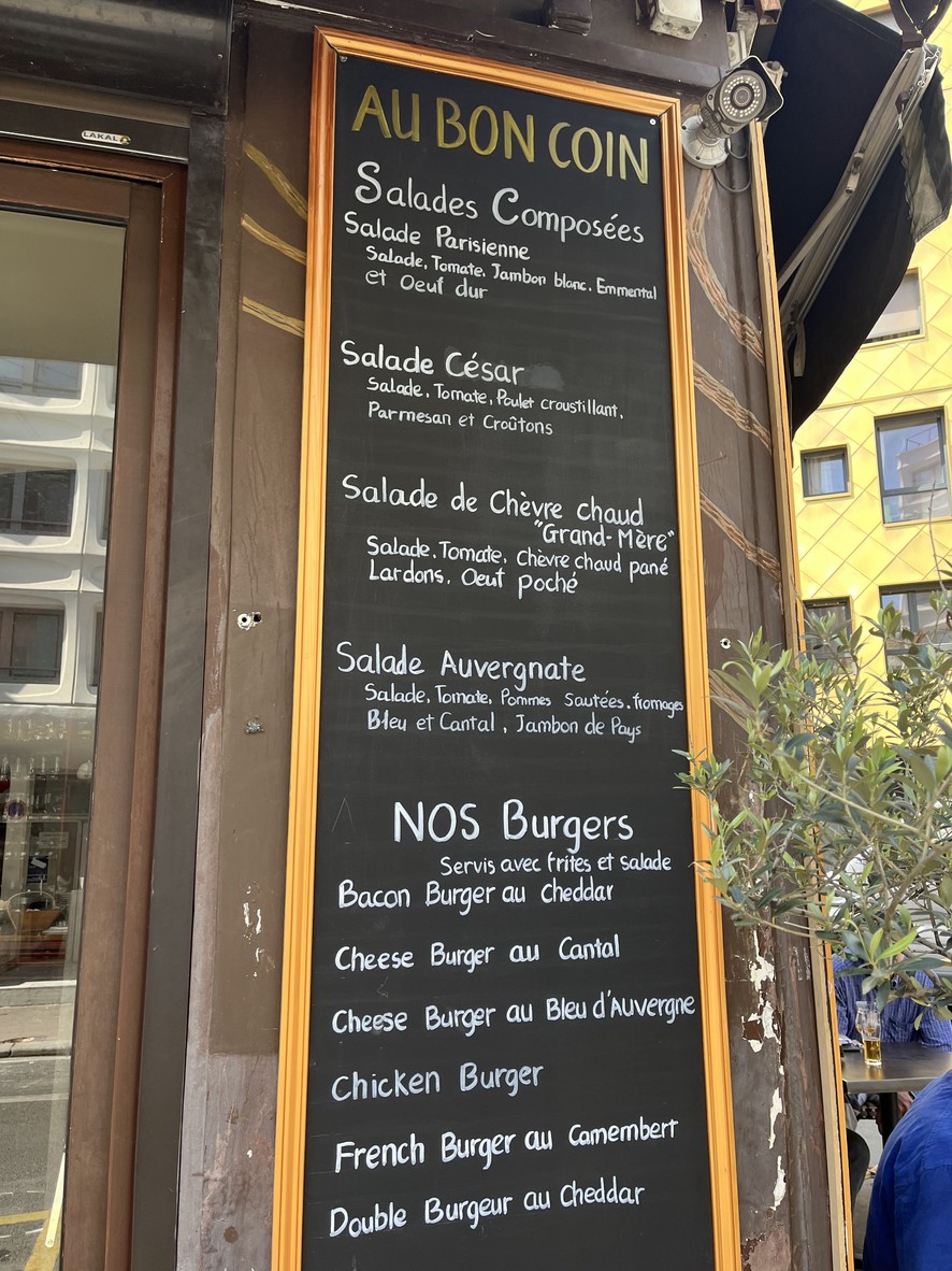 Au Bon Coin menu 2
