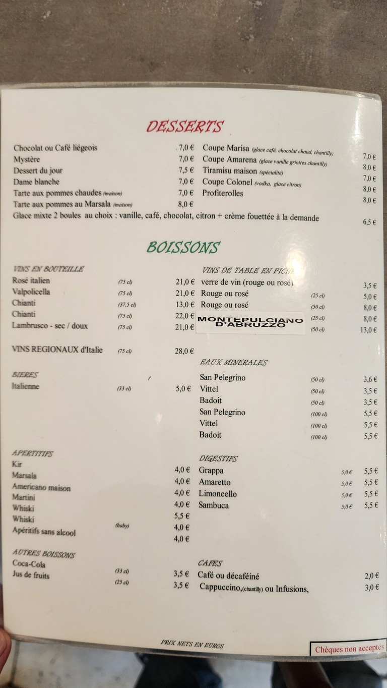 Da Attilio menu 2